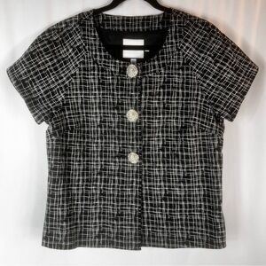 Chaus Jackets office wear preppy Womens Vintage Short Sleeve Blazer Sz:12